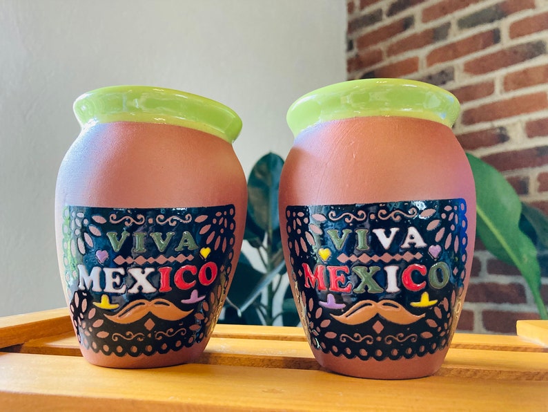 2 Mexican Lottery Cup - Cantarito Clay Cup - Jarrito Cup, MEXICAN clay !!!WHOLESALE!!