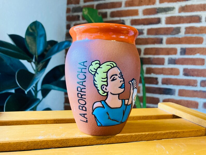 1 Mexican Lottery Cup - Cantarito Clay Cup - Jarrito Cup, MEXICAN clay !!!WHOLESALE!!