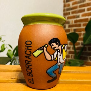 1 Mexican Lottery Cup - Cantarito Clay Cup - Jarrito Cup, MEXICAN clay !!!WHOLESALE!!