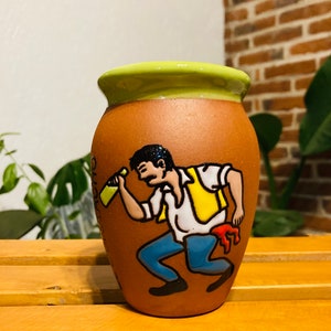 1 Mexican Lottery Cup - Cantarito Clay Cup - Jarrito Cup, MEXICAN clay !!!WHOLESALE!!