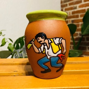 1 Mexican Lottery Cup - Cantarito Clay Cup - Jarrito Cup, MEXICAN clay !!!WHOLESALE!!