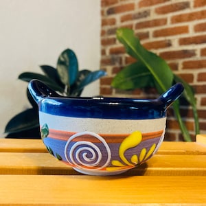1 Casserole, pot, SALSERA .mexican clay, Mexican casserole, MEXICAN cup HAND painted !!!wholesale!!