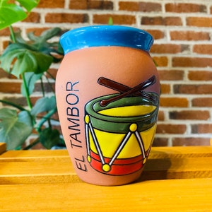 1 Mexican Lottery Cup - The drum- Cantarito Clay Cup - Jarrito Cup, Mexican clay !!!WHOLESALE!!
