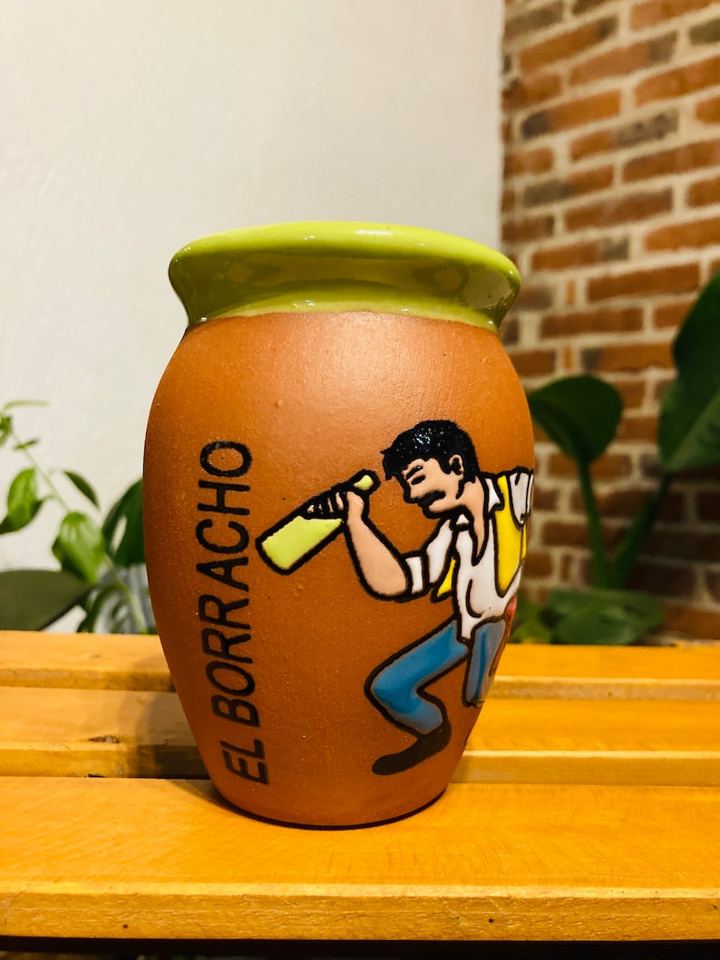 1 Mexican Lottery Cup - Cantarito Clay Cup - Jarrito Cup, MEXICAN clay !!!WHOLESALE!!