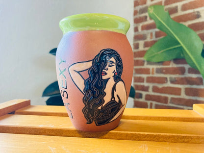 1 Mexican Lottery Cup - Cantarito Clay Cup - Jarrito Cup, MEXICAN clay !!!WHOLESALE!!