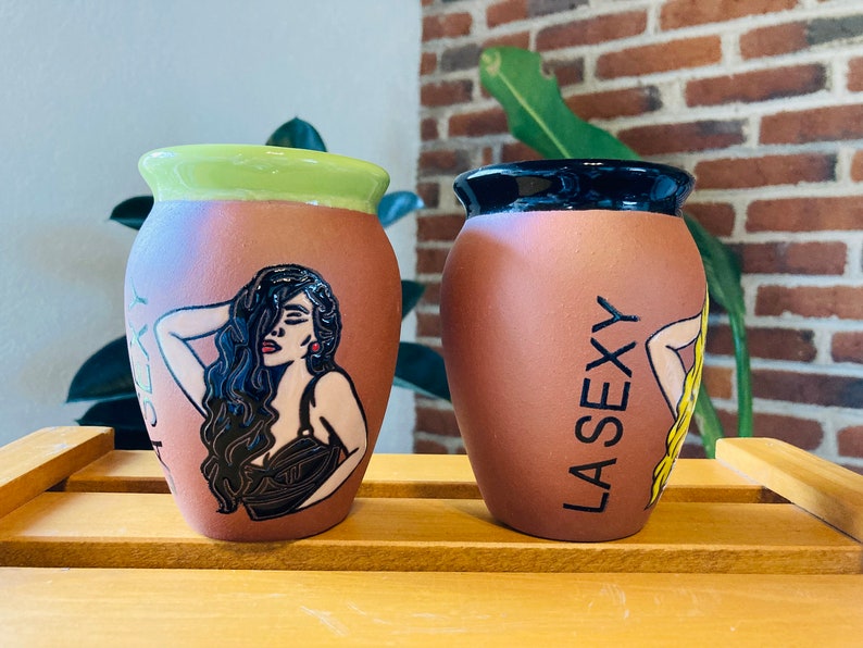 1 Mexican Lottery Cup - Cantarito Clay Cup - Jarrito Cup, MEXICAN clay !!!WHOLESALE!!