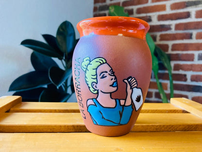 1 Mexican Lottery Cup - Cantarito Clay Cup - Jarrito Cup, MEXICAN clay !!!WHOLESALE!!