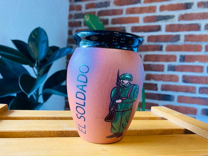 1 Mexican Lottery Cup - Cantarito Clay Cup - Jarrito Cup, MEXICAN clay !!!WHOLESALE!!