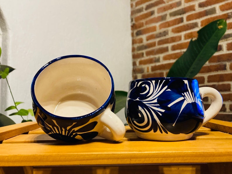 2 MEXICAN cup, HAND-painted Mexican clay cup !!!wholesale!!