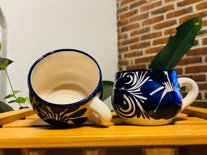 2 MEXICAN cup, HAND-painted Mexican clay cup !!!wholesale!!