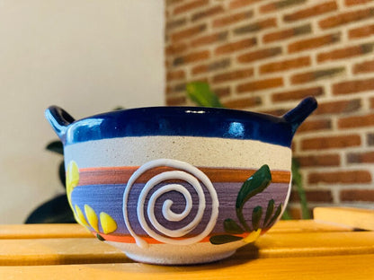 1 Casserole, pot, SALSERA .mexican clay, Mexican casserole, MEXICAN cup HAND painted !!!wholesale!!