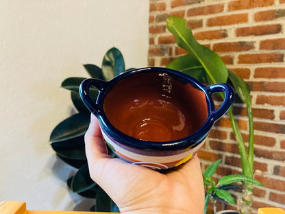 1 Casserole, pot, SALSERA .mexican clay, Mexican casserole, MEXICAN cup HAND painted !!!wholesale!!
