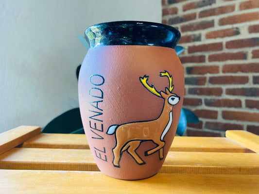 1 Mexican Lottery Cup - EL VENADO- Cantarito Clay Cup - Jarrito Cup, Mexican clay !!!WHOLESALE!!