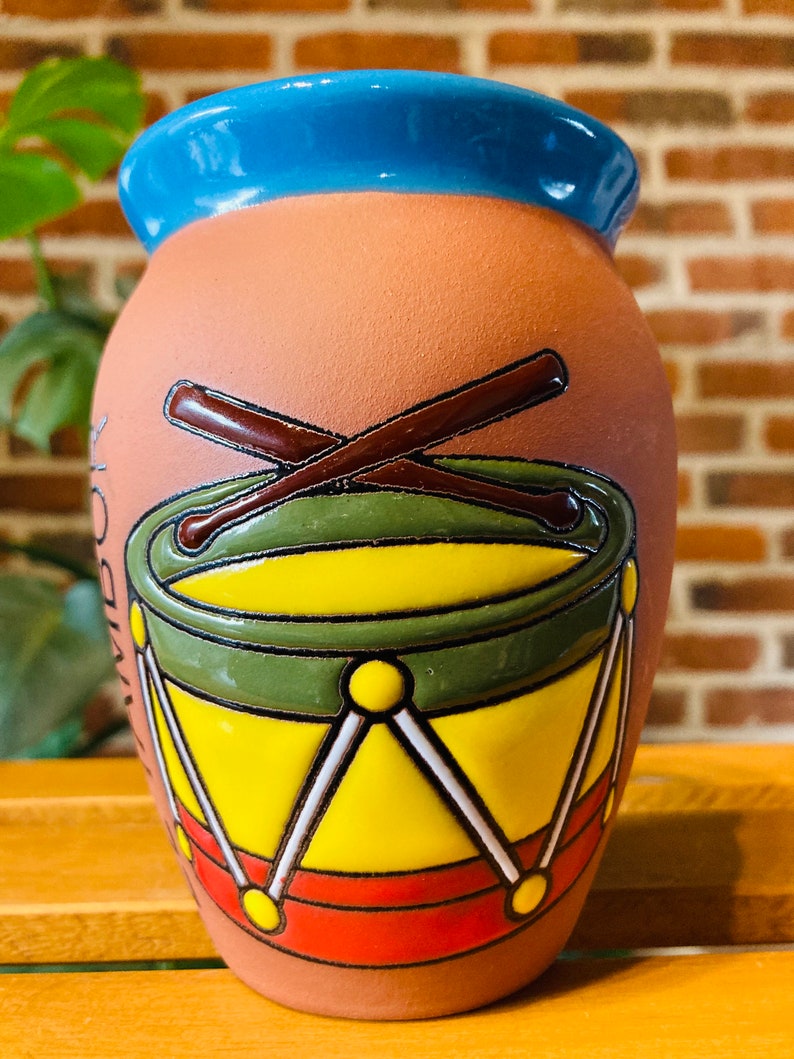 1 Mexican Lottery Cup - The drum- Cantarito Clay Cup - Jarrito Cup, Mexican clay !!!WHOLESALE!!
