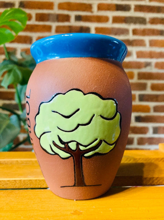 1 Mexican Lottery Cup - El arbol- Cantarito Clay Cup - Jarrito Cup, Mexican clay !!!WHOLESALE!!