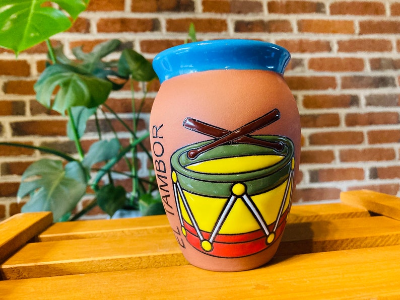 1 Mexican Lottery Cup - The drum- Cantarito Clay Cup - Jarrito Cup, Mexican clay !!!WHOLESALE!!