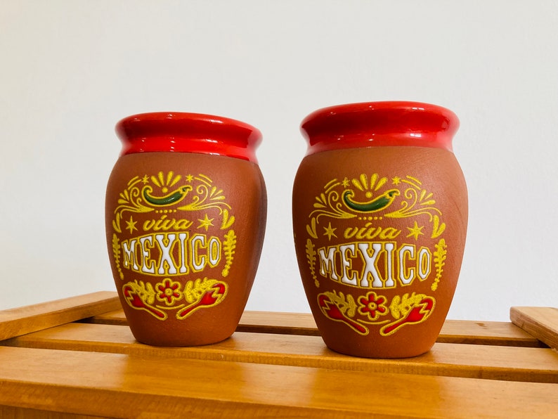 1 Mexican Lottery Cup - Cantarito Clay Cup - Jarrito Cup, long live Mexico, MEXICAN clay !!!WHOLESALE!!