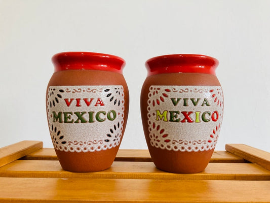 1 Mexican Lottery Cup - Cantarito Clay Cup - Jarrito Cup, long live Mexico, MEXICAN clay !!!WHOLESALE!!
