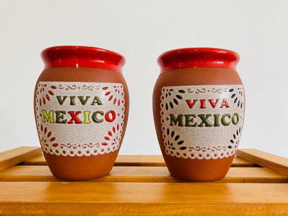 1 Mexican Lottery Cup - Cantarito Clay Cup - Jarrito Cup, long live Mexico, MEXICAN clay !!!WHOLESALE!!