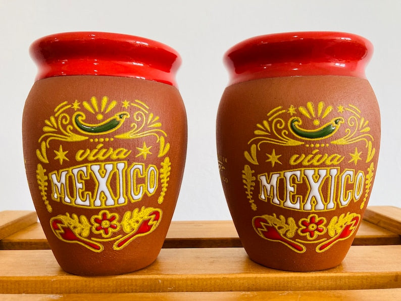 1 Mexican Lottery Cup - Cantarito Clay Cup - Jarrito Cup, long live Mexico, MEXICAN clay !!!WHOLESALE!!