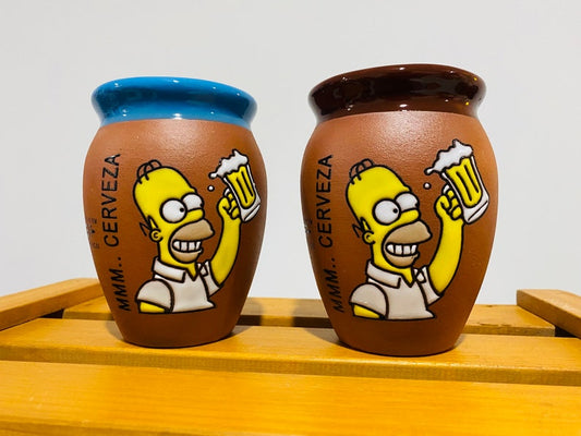 1 Mexican Lottery Cup - Cantarito Cup - beer- Homero-Clay - Jarrito Cup, MEXICAN clay !!!WHOLESALE!!